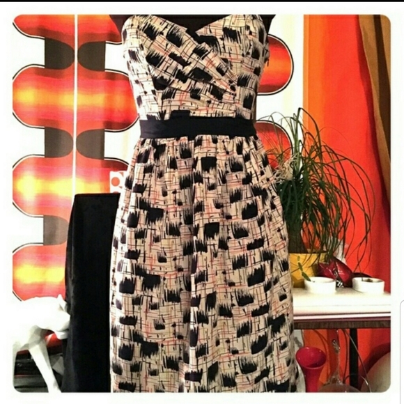 Anthropologie Dresses & Skirts - 3/$12 BURLAPP ANTHROPOLOGIE silk strapless dress